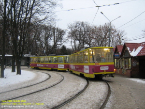 Tatra685 №5449-4530 на конечной парк им. Горького, г. Харьков, 20.12.2007.